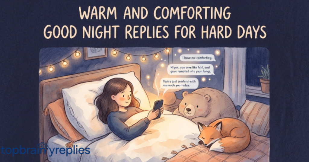 Warm and Comforting Good Night Replies for Hard Days
