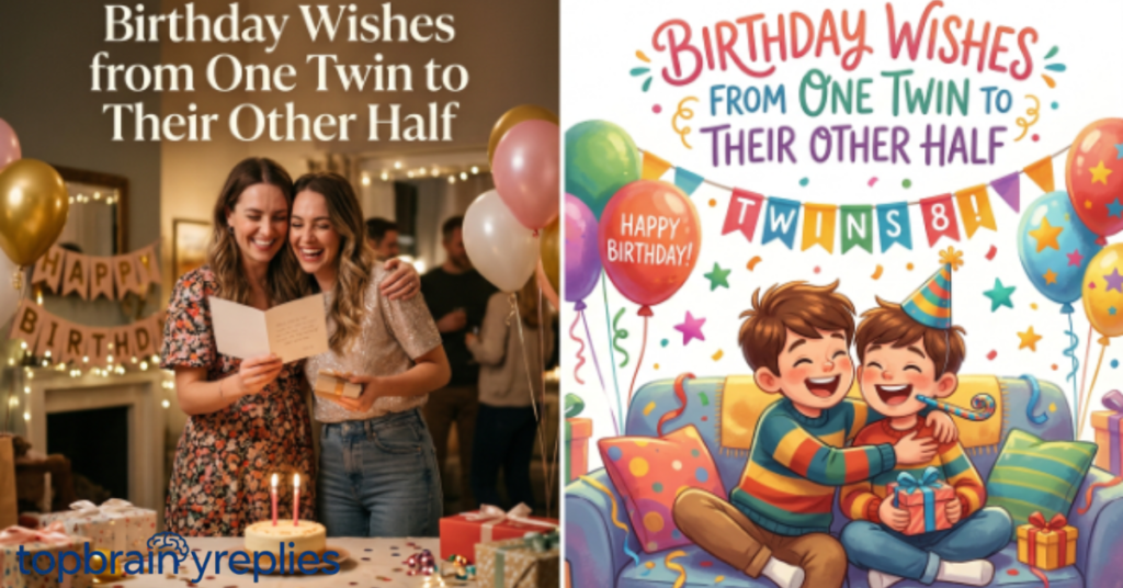 Birthday Wishes from One Twin to Their Other Half