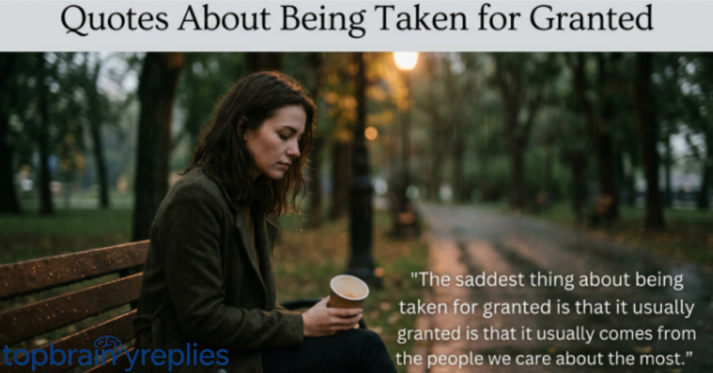 Quotes About Being Taken for Granted