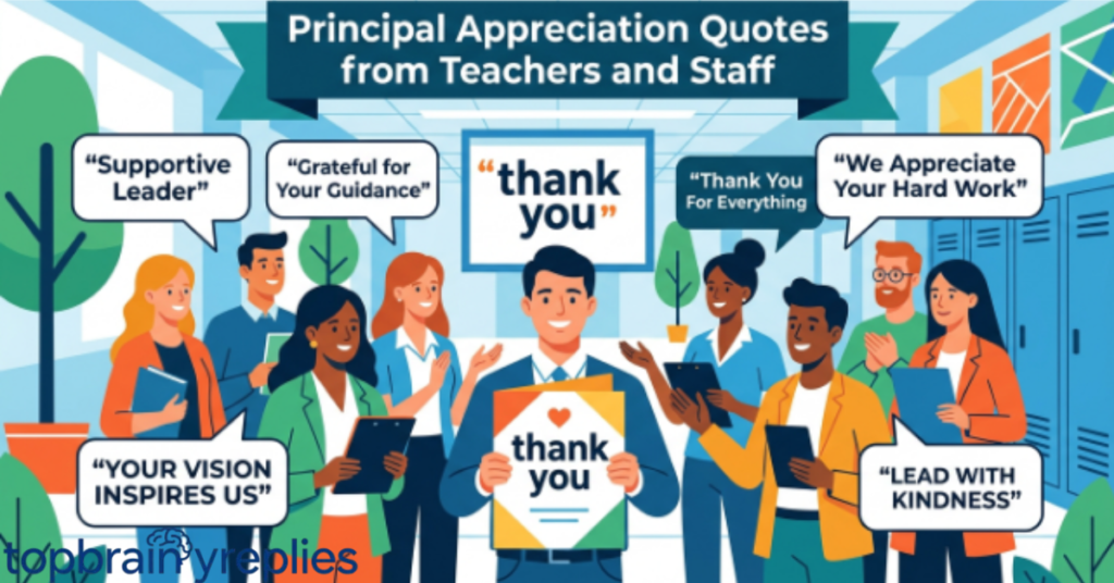 Principal Appreciation Quotes from Teachers and Staff