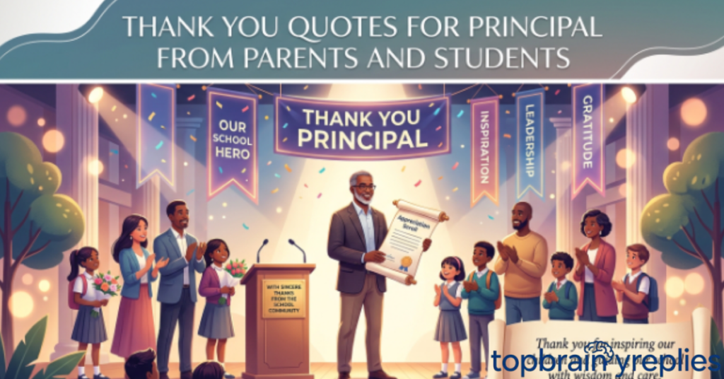 Thank You Quotes for Principal from Parents and Students