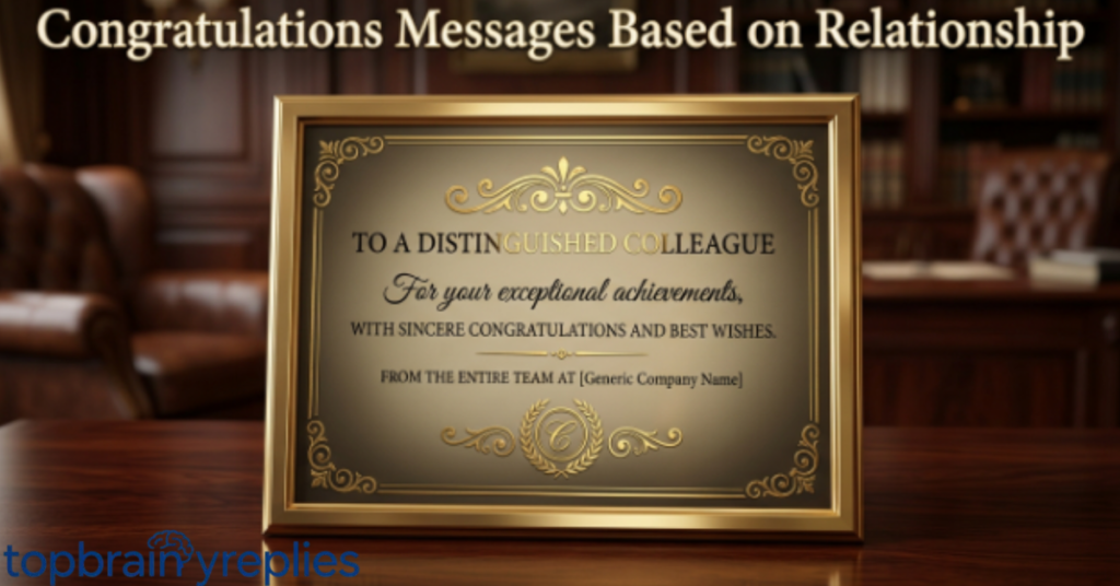 Congratulations Messages Based on Relationship
