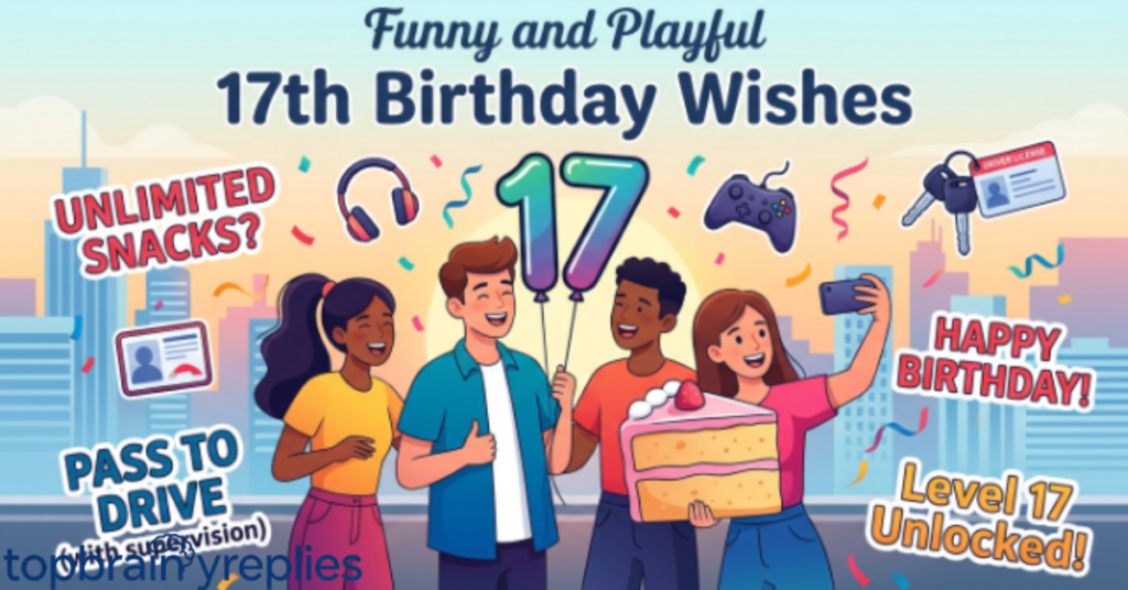 Funny and Playful 17th Birthday Wishes