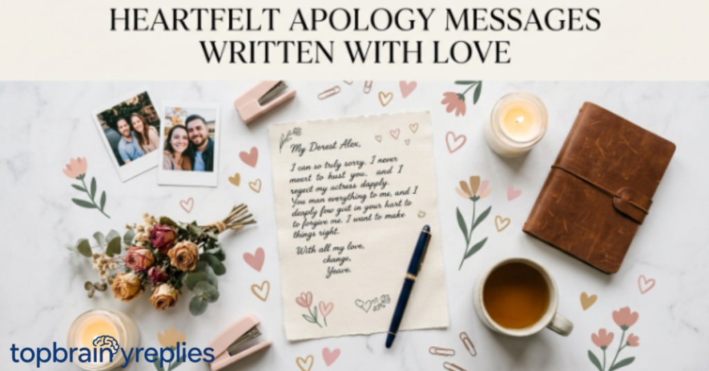 Heartfelt Apology Messages Written with Love